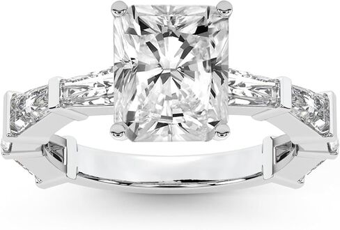 خاتم خطوبة من الألماس من FRIENDLY DIAMONDS Lab Grown للنساء 0.50 قيراط - 6 قيراط معتمد من IGI | باللون الأبيض أو الأصفر أو الذهبي الوردي عيار 14 أو 18 قيراط | خاتم جيزيل بحجر جانبي مدبب | جودة FG-VS1-VS2 in Kuwait