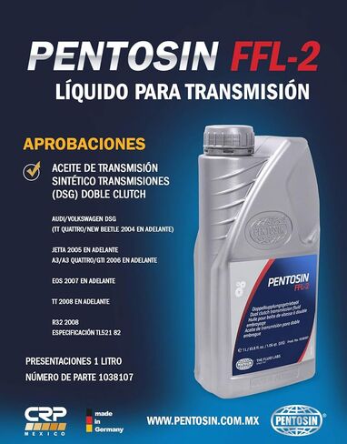 Pentosin 1038107 FFL-2 Synthetic Double Clutch (DSG) Transmission Fluid, 1 Liter in Saudi Arabia