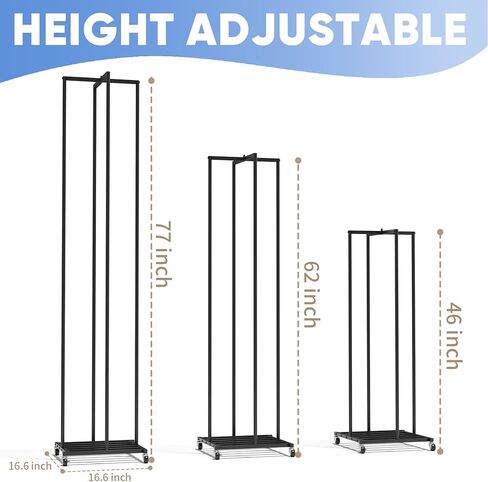 رف تخزين الوسادة، حامل وسادة على الأرض مقاس 77 بوصة، رف عرض الوسادة مع عجلات، حامل وسادة مزخرف لأريكة الأريكة، غرفة النوم، غرفة المعيشة، الفندق، وسادة مركزية، ارتفاع قابل للتعديل in Kuwait