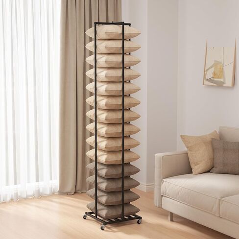 رف تخزين الوسادة، حامل وسادة على الأرض مقاس 77 بوصة، رف عرض الوسادة مع عجلات، حامل وسادة مزخرف لأريكة الأريكة، غرفة النوم، غرفة المعيشة، الفندق، وسادة مركزية، ارتفاع قابل للتعديل in Kuwait