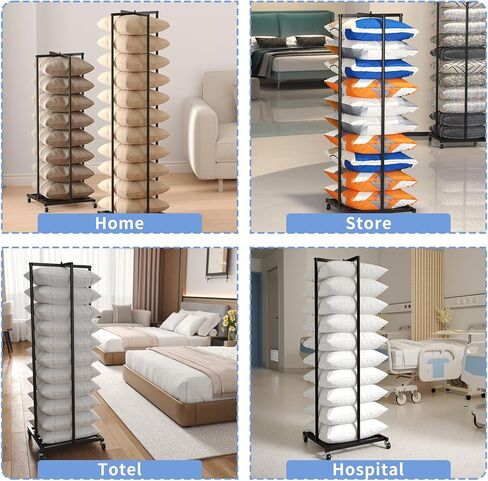 رف تخزين الوسادة، حامل وسادة على الأرض مقاس 77 بوصة، رف عرض الوسادة مع عجلات، حامل وسادة مزخرف لأريكة الأريكة، غرفة النوم، غرفة المعيشة، الفندق، وسادة مركزية، ارتفاع قابل للتعديل in Kuwait
