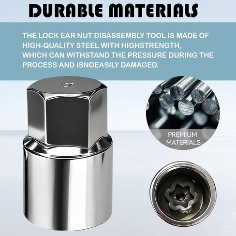 D-Wheel Lock Key Locking Lug Nuts Key Removal Tool for Toyota Lexus Tacoma, Professional Anti-Theft Locking Lug Nut Bolt Screw Remover Socket Adaptor Wheel Lock Nut Tool Installation & Removal in Kuwait