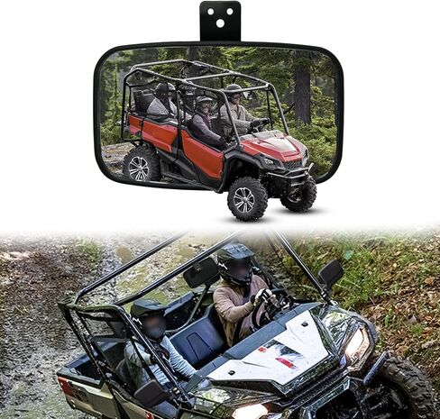 مرآة مركزية محدبة قابلة للطي لملحقات Honda Pioneer 1000-3 1000-5 1000-6 2016-2025، مرآة عالية الوضوح بزاوية واسعة مع محور قابل للتعديل in Saudi Arabia