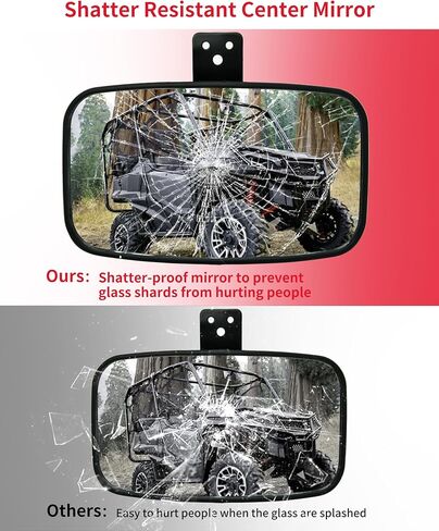 مرآة مركزية محدبة قابلة للطي لملحقات Honda Pioneer 1000-3 1000-5 1000-6 2016-2025، مرآة عالية الوضوح بزاوية واسعة مع محور قابل للتعديل in Saudi Arabia