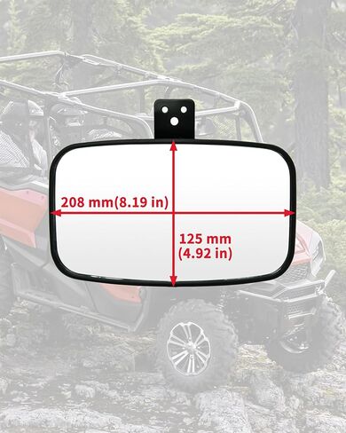 مرآة مركزية محدبة قابلة للطي لملحقات Honda Pioneer 1000-3 1000-5 1000-6 2016-2025، مرآة عالية الوضوح بزاوية واسعة مع محور قابل للتعديل in Saudi Arabia