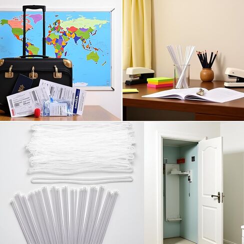 50Pcs 150mm Clear Plastic Travel Luggage Tag Loops Holder PVC Name Tag Loop Straps Worm Loops Office Supplies Blank Labeling Tags for Bag Tags (Transparent)，Shower Accessories in Saudi Arabia