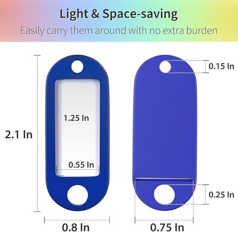 50 Pcs Key Ring Tags Identifiers Name and Labels Adapt to USB Drive Pets Bags Split Ring Window in Saudi Arabia