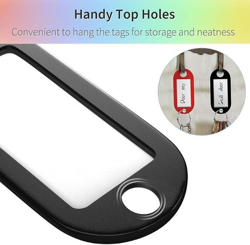 50 Pcs Key Ring Tags Identifiers Name and Labels Adapt to USB Drive Pets Bags Split Ring Window in Saudi Arabia
