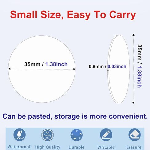 5 قطع من ملصقات NFC NTAG424 DNA بيضاء فارغة NFC، بطاقات NFC مستديرة، رقاقة NFC 424 قابلة لإعادة الكتابة وقابلة للبرمجة مع ظهر لاصق، ذاكرة 504 بايت، متوافقة مع الأجهزة التي تدعم TagMo وNFC in Kuwait