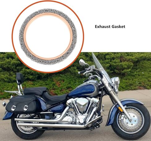 SING F LTD 2Pcs Exhaust Gasket 55x42.4x3.5mm 3EG-14613-00-00 4X7-14613-00-00 Compatible with Yamaha in Saudi Arabia