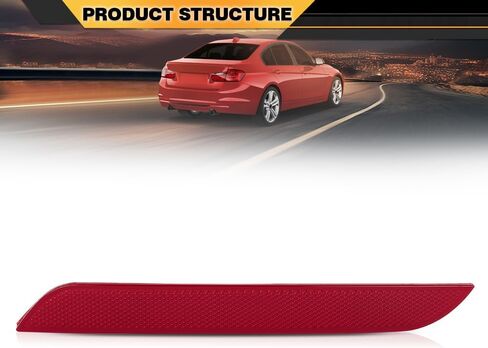 BM1185100 Rear Right Bumper Reflector Compatible with BMW 320i 328i 328d 335i 428i 430i Base 2012-2017, Passenger Side, 63147382234 in Saudi Arabia