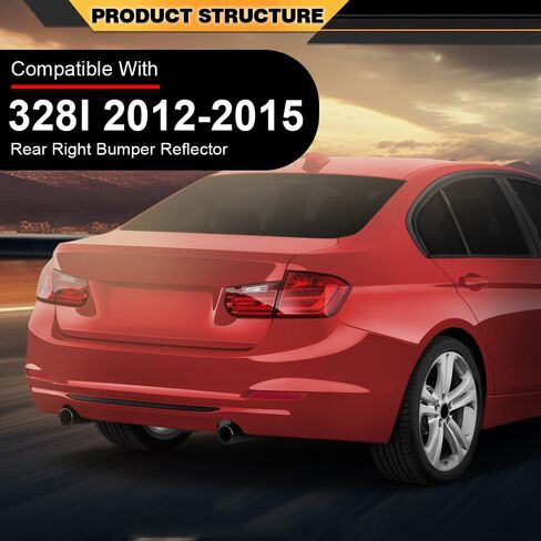 BM1185100 Rear Right Bumper Reflector Compatible with BMW 320i 328i 328d 335i 428i 430i Base 2012-2017, Passenger Side, 63147382234 in Saudi Arabia