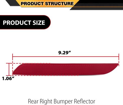 BM1185100 Rear Right Bumper Reflector Compatible with BMW 320i 328i 328d 335i 428i 430i Base 2012-2017, Passenger Side, 63147382234 in Saudi Arabia