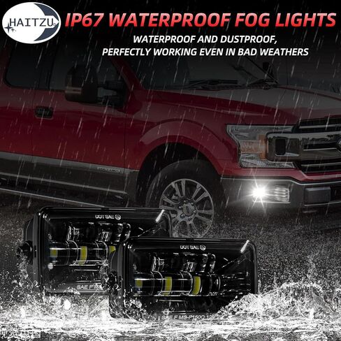 Upgrade LED Fog Lights for 2015-2020 Ford F150 2017-2018 Ford F250 Super Duty, 4 Inch LED Fog Light Assembly Kit, 36W DOT Approved Bumper Driving Fog Lamps 1 Pair (No DRL) in Kuwait