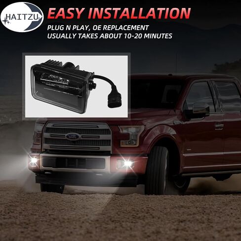 Upgrade LED Fog Lights for 2015-2020 Ford F150 2017-2018 Ford F250 Super Duty, 4 Inch LED Fog Light Assembly Kit, 36W DOT Approved Bumper Driving Fog Lamps 1 Pair (No DRL) in Kuwait