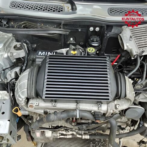 Top Mount Intercooler for 2002-2006 BMW MINI COOPER S R53 R52 1.6L Supercharged, All Aluminum Black, 22316779909 1515368 in Kuwait