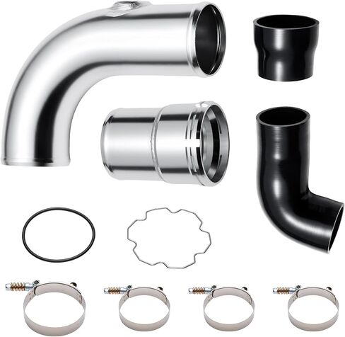 EVIL ENERGY Intercooler Piping Compatible with 2011-2016 Ford F250 F350 F450 6.7L PowerStroke V8 Diesel, Aluminum Intercooler Pipe Kit Cold Side, Silver in Saudi Arabia