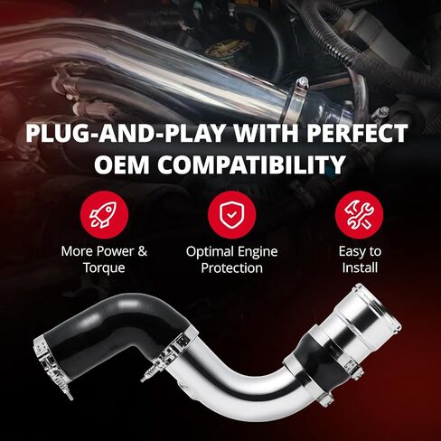 EVIL ENERGY Intercooler Piping Compatible with 2011-2016 Ford F250 F350 F450 6.7L PowerStroke V8 Diesel, Aluminum Intercooler Pipe Kit Cold Side, Silver in Saudi Arabia