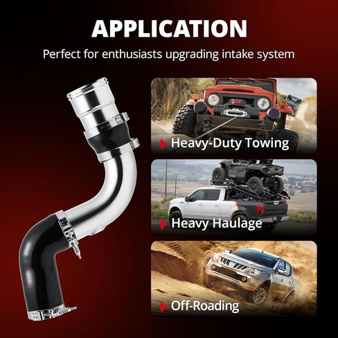 EVIL ENERGY Intercooler Piping Compatible with 2011-2016 Ford F250 F350 F450 6.7L PowerStroke V8 Diesel, Aluminum Intercooler Pipe Kit Cold Side, Silver in Saudi Arabia