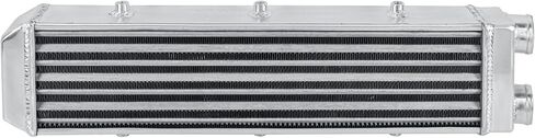 Universal Aluminum Intercooler 26.3''x7''x3.3" Same Side Mount Intercooler 2'' Inlet and Outlet One Side Universal Aluminum Turbo Intercoolers Replacement for Turbo Charger System in Kuwait