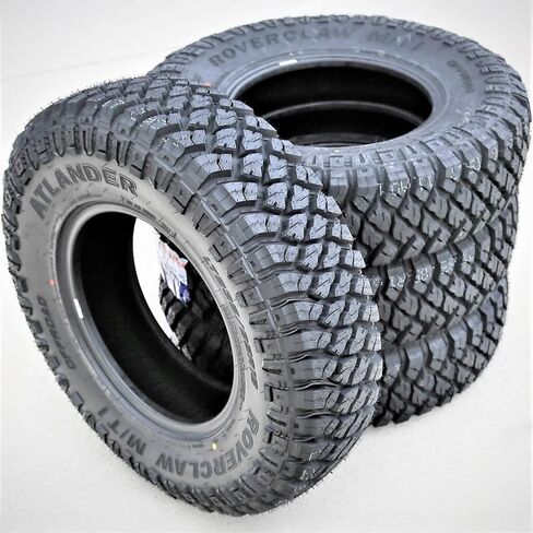 مجموعة من 2 إطارات شعاعية للشاحنات الخفيفة للطرق الوعرة Atlander Roverclaw M/T I Mud - LT235/85R16 235/85/16 235/85-16 120/116Q نطاق تحميل E LRE 10 طبقات RBL بأحرف سوداء مرتفعة (اثنين) in Kuwait