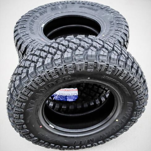 مجموعة من 2 إطارات شعاعية للشاحنات الخفيفة للطرق الوعرة Atlander Roverclaw M/T I Mud - LT235/85R16 235/85/16 235/85-16 120/116Q نطاق تحميل E LRE 10 طبقات RBL بأحرف سوداء مرتفعة (اثنين) in Kuwait