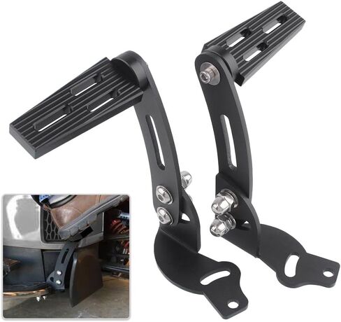 مسند للقدمين من الألومنيوم وقابل للتعديل على الطرق السريعة يناسب 2010-2019 Can-Am Spyder RT مع لوح أرضية المصنع، أسود in Kuwait