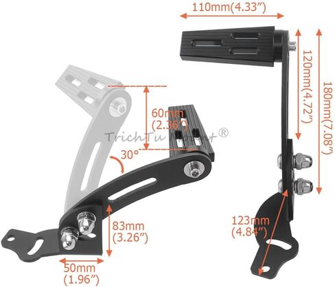 مسند للقدمين من الألومنيوم وقابل للتعديل على الطرق السريعة يناسب 2010-2019 Can-Am Spyder RT مع لوح أرضية المصنع، أسود in Kuwait