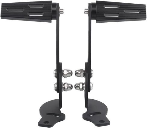 مسند للقدمين من الألومنيوم وقابل للتعديل على الطرق السريعة يناسب 2010-2019 Can-Am Spyder RT مع لوح أرضية المصنع، أسود in Kuwait