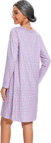 9PC Women Adult Old Lady Costume adult 100 Days of School Granny Grandma Wig Nightgown Dress Set in Saudi Arabia