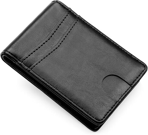 محفظة ديفواي مينيمالست رفيعة للرجال - محفظة نحيفة من البولي يوريثان للرجال مع خاصية حجب RFID، تحمل 11 بطاقة ونقود، هدية للدموع لعيد ميلاد الأب وعيد الميلاد (عنابي) in Kuwait
