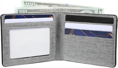 Mens Slim Canvas Wallet, Small Bifold Fabric Wallet for Men and Teen Boys Portable Credit Card Wallet Minimalist Credit Card Holder for Work in Saudi Arabia
