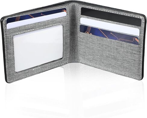 Mens Slim Canvas Wallet, Small Bifold Fabric Wallet for Men and Teen Boys Portable Credit Card Wallet Minimalist Credit Card Holder for Work in Saudi Arabia