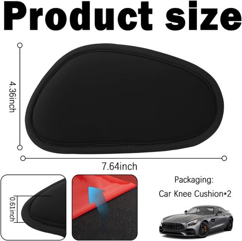 2PCS Ice Silk Car Knee Cushion,Breathable Car Arm Rest Cushion for Door Relieves Knee and Elbow Fatigue,Soft & Flexible Cars Door Armrest Pad with Thickened Adhesive Backing in Saudi Arabia