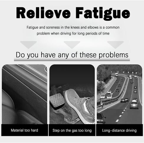 2PCS Ice Silk Car Knee Cushion,Breathable Car Arm Rest Cushion for Door Relieves Knee and Elbow Fatigue,Soft & Flexible Cars Door Armrest Pad with Thickened Adhesive Backing in Saudi Arabia