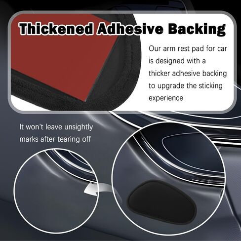 2PCS Ice Silk Car Knee Cushion,Breathable Car Arm Rest Cushion for Door Relieves Knee and Elbow Fatigue,Soft & Flexible Cars Door Armrest Pad with Thickened Adhesive Backing in Saudi Arabia