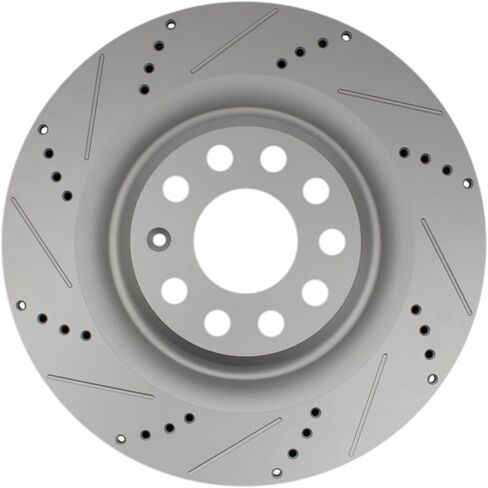 مجموعة دوارات الفرامل الخلفية TRQ G مطلية بفتحات تهوية ومثقوبة متوافقة مع 2016-2021 Tesla S 2016-2021 X in Saudi Arabia