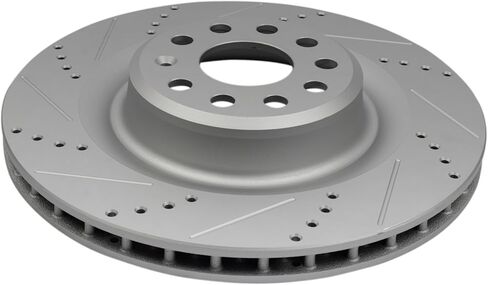 مجموعة دوارات الفرامل الخلفية TRQ G مطلية بفتحات تهوية ومثقوبة متوافقة مع 2016-2021 Tesla S 2016-2021 X in Saudi Arabia