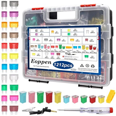 250Pcs Car Fuse Assortment Kit 5A 7.5A 10A 15A 20A 25A 30A Standard & Mini Car Blade Fuses 20A 30A 40A 50A 60A Low and Tall/STD Profile Box Shaped Automotive Fuse for Cars, Trucks and SUV, Boat in Saudi Arabia