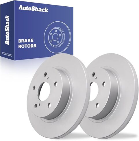 AutoShack 10.98" (279 mm) Rear Solid Drilled & Slotted Brake Rotors E-Coated Replacement for 2008-2015 Scion xB 2009-2014 Toyota Matrix 2009-2010 Pontiac Vibe 2016 Scion iM 2-PC Set ShadowGuard in Saudi Arabia