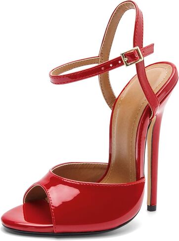 للجنسين الرجال النساء الصنادل Strappy الكعوب Stiletto براءات الاختراع والجلود صنادل عالية الكعب أحذية الحفلات in Saudi Arabia