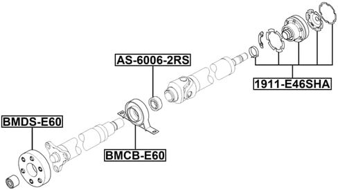 Febest BMCB-E60 DRIVE SHAFT BEARING For 26127521855 in Saudi Arabia