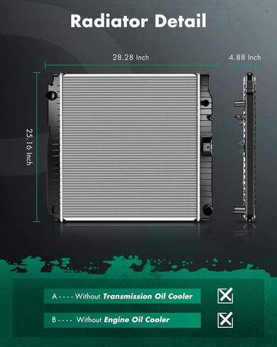 SCITOO Radiador for 2003-2005 for Lincoln for Aviator 4.6L Replace 2603;DPI2603; 2603; CU2603; 2603-ATD; in Saudi Arabia