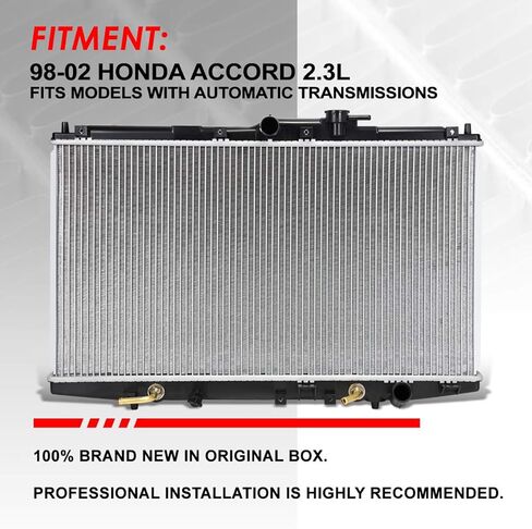 Auto Dynasty Radiator Compatible with 1998-2002 Honda Accord 2.3L at, DPI 2148 Factory Style 1-Row Cooling Radiator, Aluminum Core in Saudi Arabia