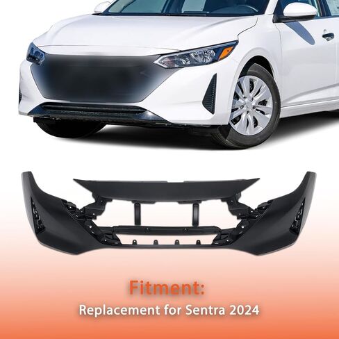 Primed Plastic Front Bumper Cover Replacement for Sentra 2024 62022-6LY0H in Saudi Arabia