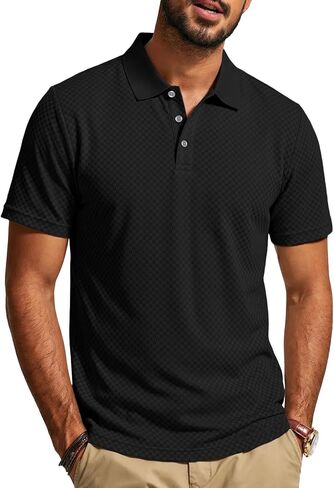 Mens Polo Shirts Short Sleeve Casual Golf Shirts for Men Polo, Work Office Travel Outdoor Daily Wear in Saudi Arabia