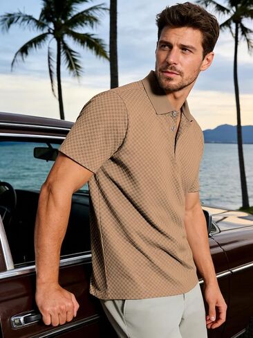 Mens Polo Shirts Short Sleeve Casual Golf Shirts for Men Polo, Work Office Travel Outdoor Daily Wear in Saudi Arabia
