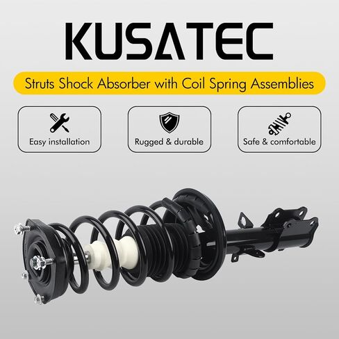 KUSATEC 171954 171953 Rear Pair Complete Struts Shock Absorber fit for 1998-2002 Chevy Prizm, 1993-1997 Geo Prizm, 1993-2002 Toyota Corolla; Left/Right Struts with Coil Spring Assemblies in Saudi Arabia