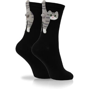 Cute cat balls socks, novelty fun animal socks cute fun white elephant gift for cat lovers in Kuwait