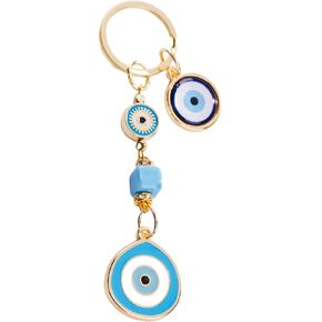 BCS Evil Eye Keychain Bag Charm - Good Luck & Protection Amulet - Car Keyring Purse Accessories for Women in Kuwait